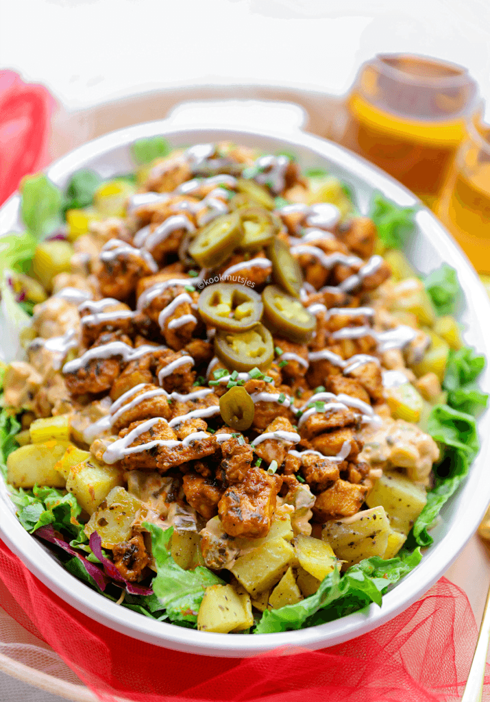 Pittige kipsalade eindresultaat Kookmutsjes