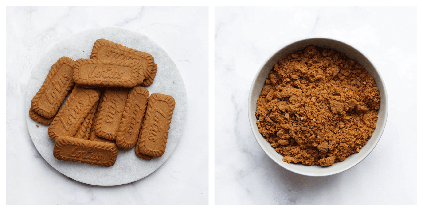 Speculooskoeken niet al te fijn malen in een hakmolen