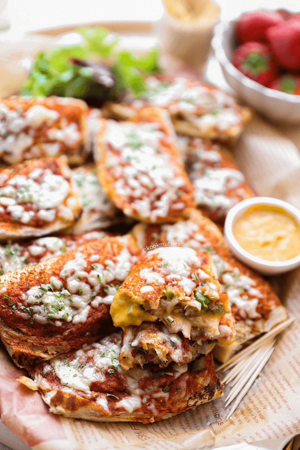 Tonijnhapjes eindresultaat Kookmutsjes