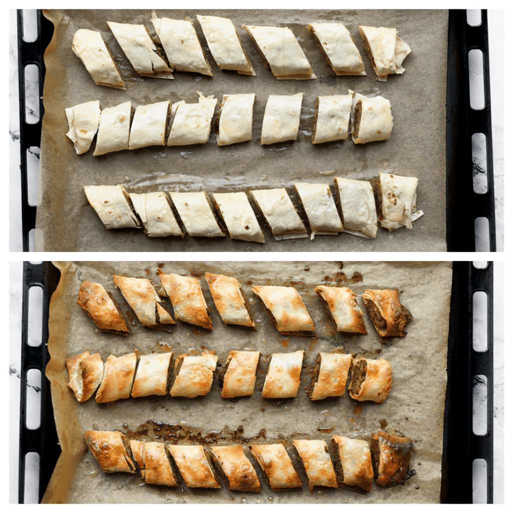 Leg ze op een bakplaat en zet deze in een voorverwarmde oven op 200 °C. Bak ze 10-15 minuten of tot ze mooi goudbruin zijn. Houd de baktijd goed in de gaten, want elke oven werkt anders.