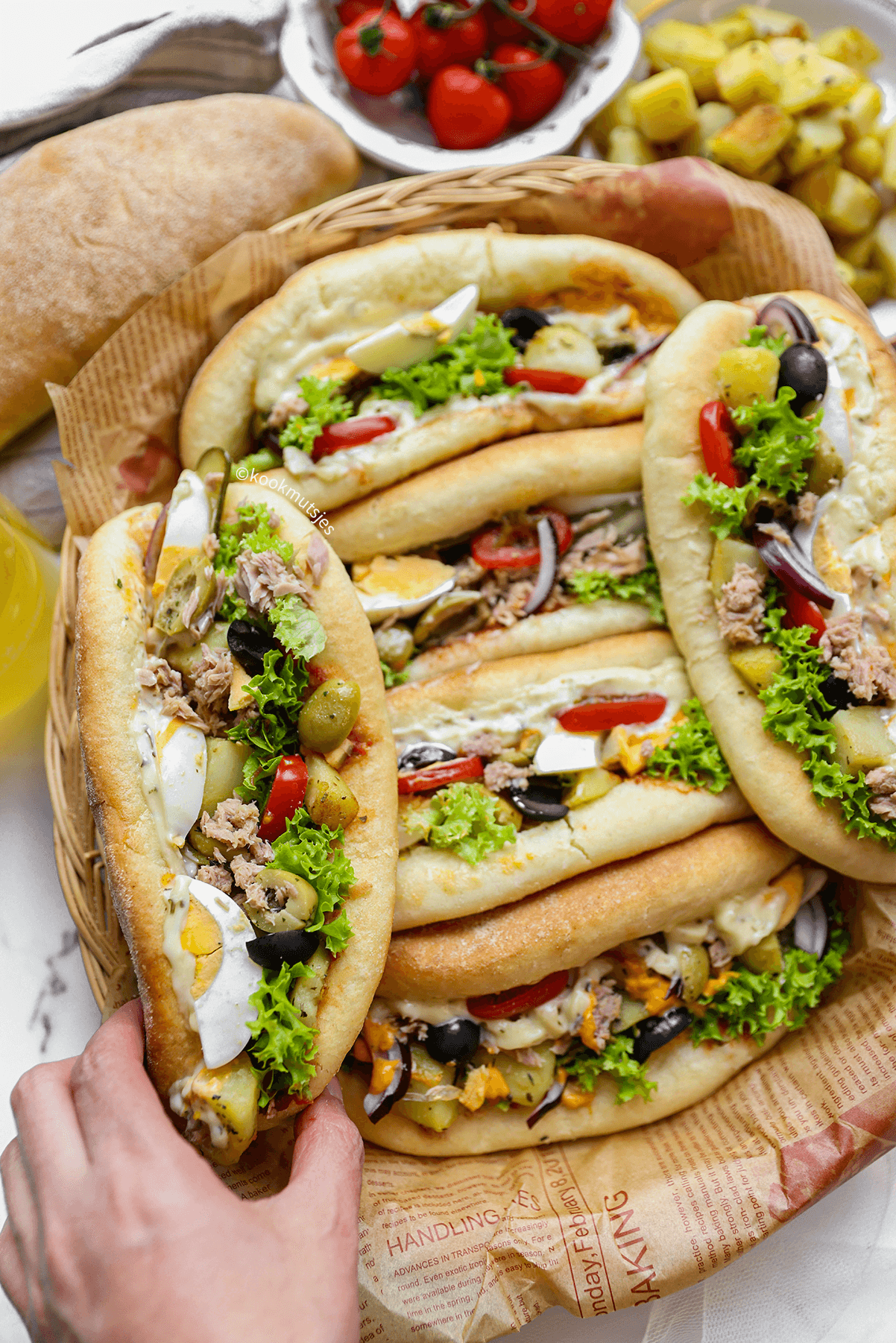 Bocadillo met tonijn eindresultaat Kookmutsjes