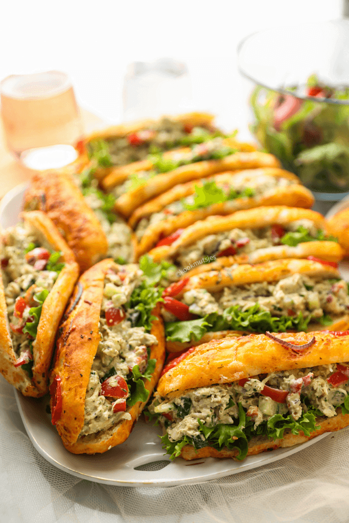 Broodjes met kipsalade eindresultaat Kookmutsjes