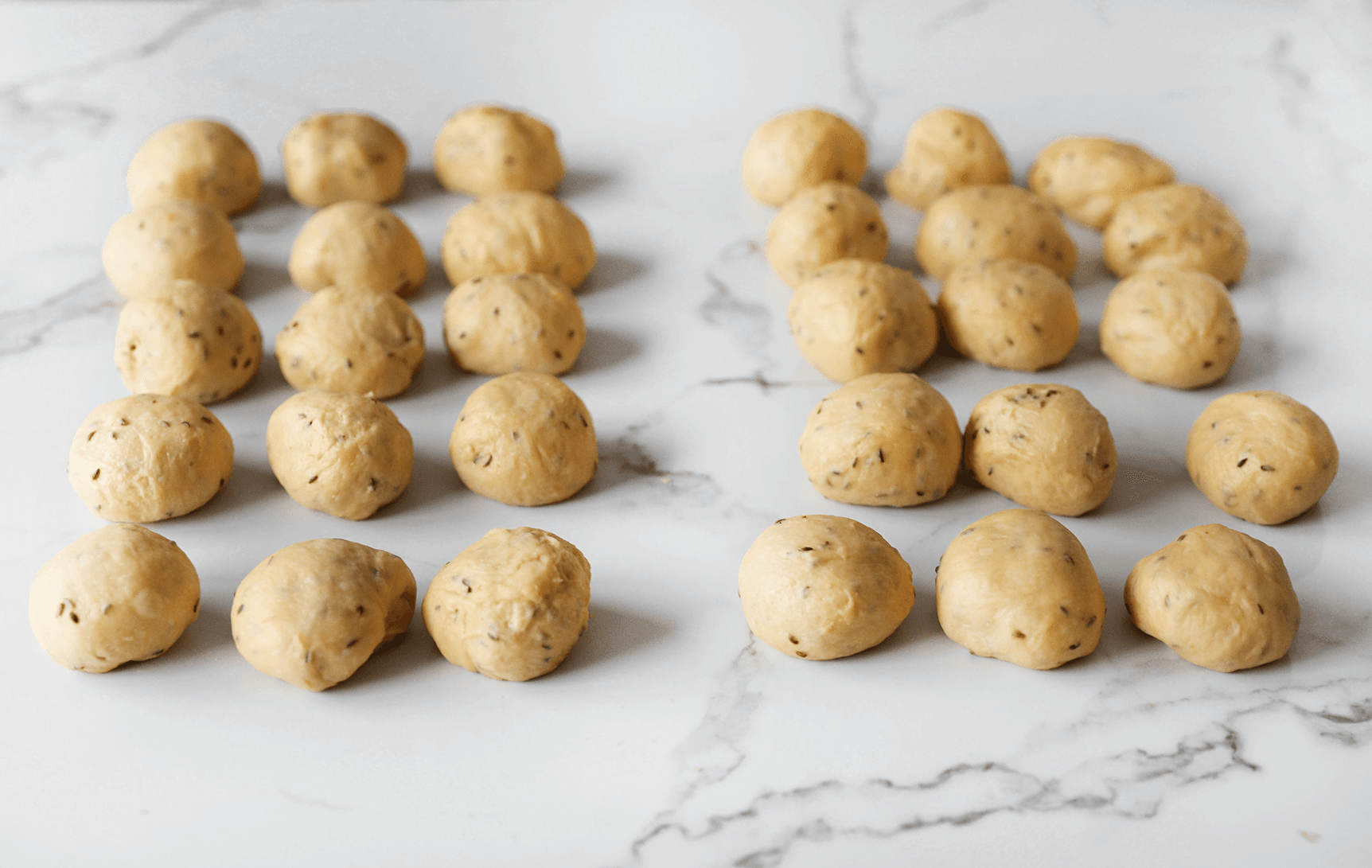 Deeg verdelen in stukken