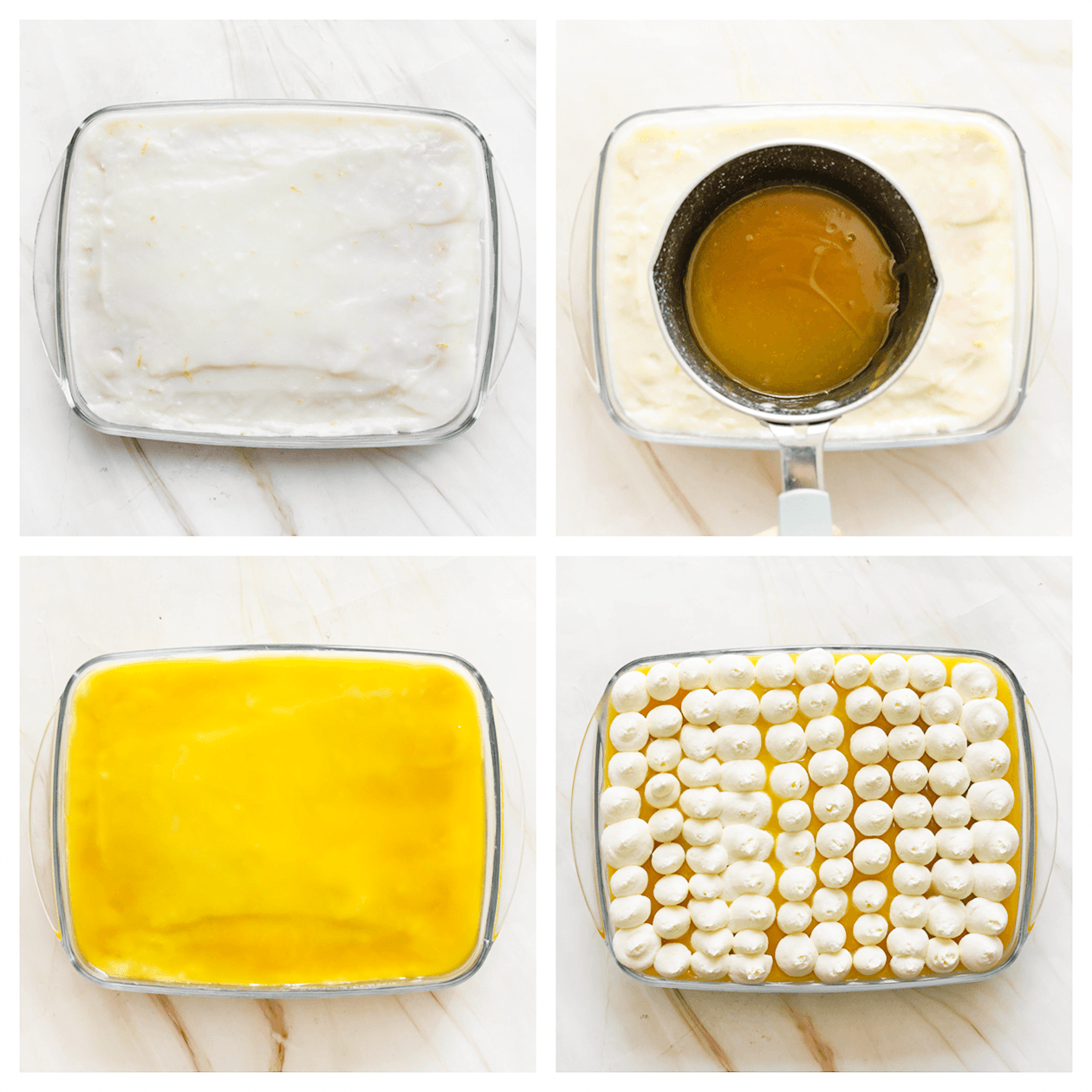 Frisse citroen dessert garneren