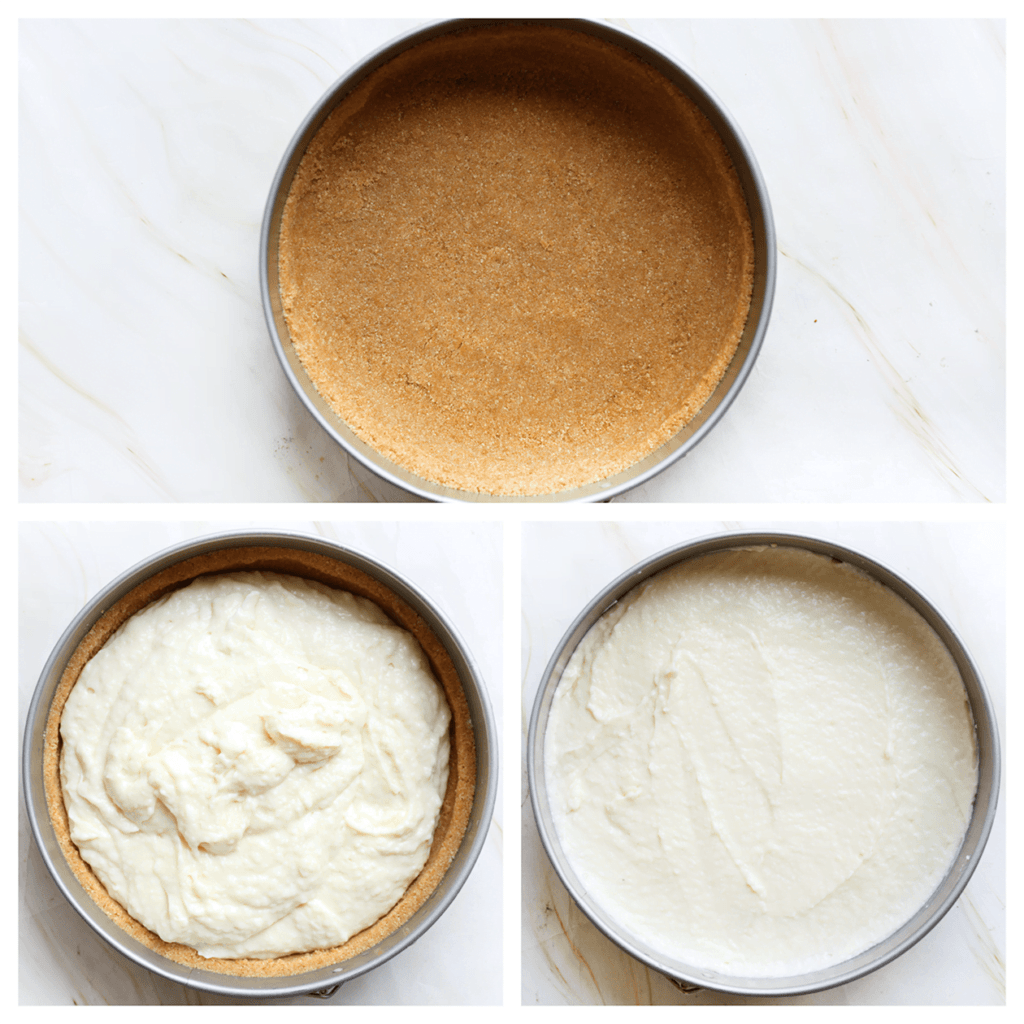 Verdeel het kokosmengsel gelijkmatig over het koekjesdeeg.