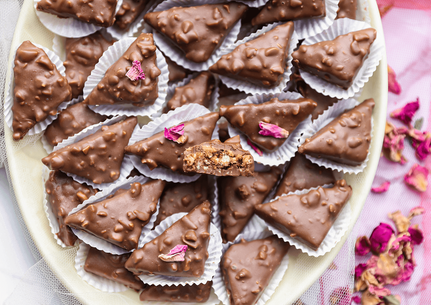 Snickerskoekjes no bake Kookmutsjes