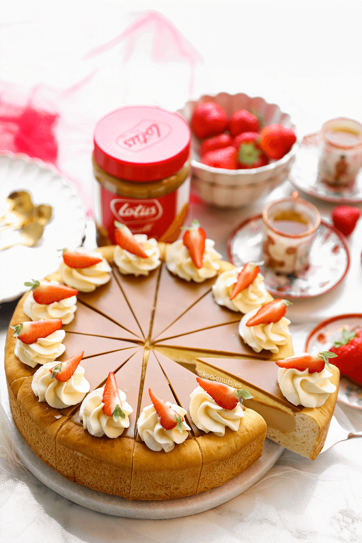 Speculoosroomvlaai eindresultaat Kookmutjes