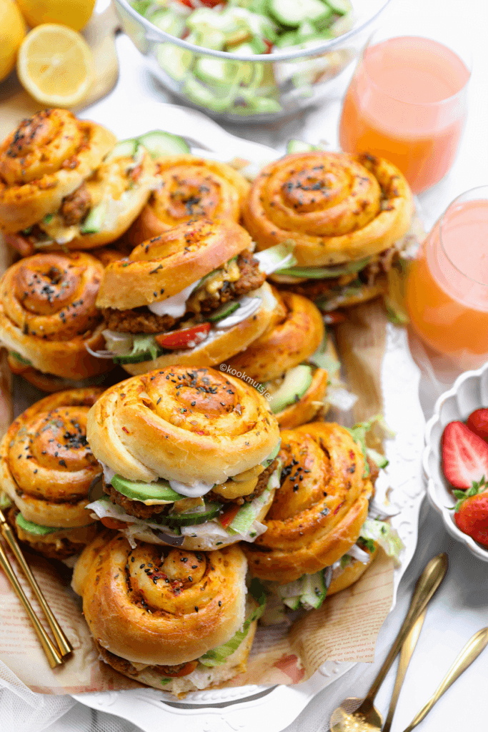 Swirls met gehakt eindresultaat Kookmutsjes