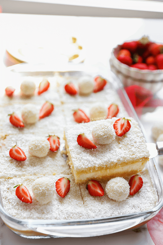 Kokoscake met vulling eindresultaat Kookmutsjes