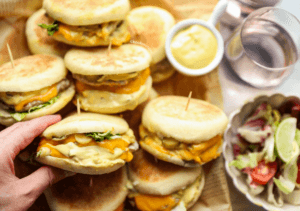 Platte broodjes met gehaktburger Kookmutsjes