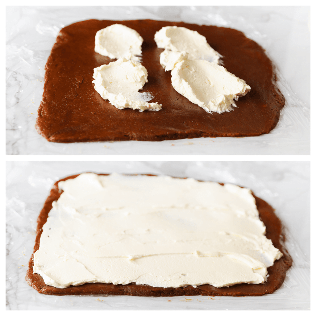 Schep er room op en verdeel dit gelijkmatig (bewaar wat room apart voor de garnering).