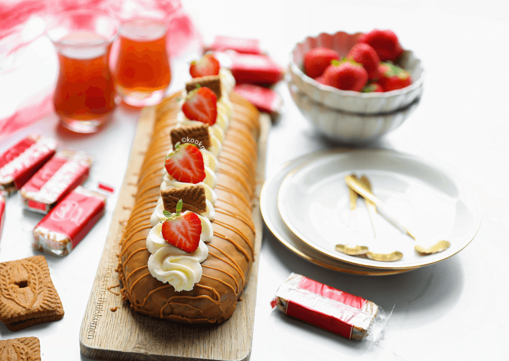 Biscoff Cake Roll (No Bake)