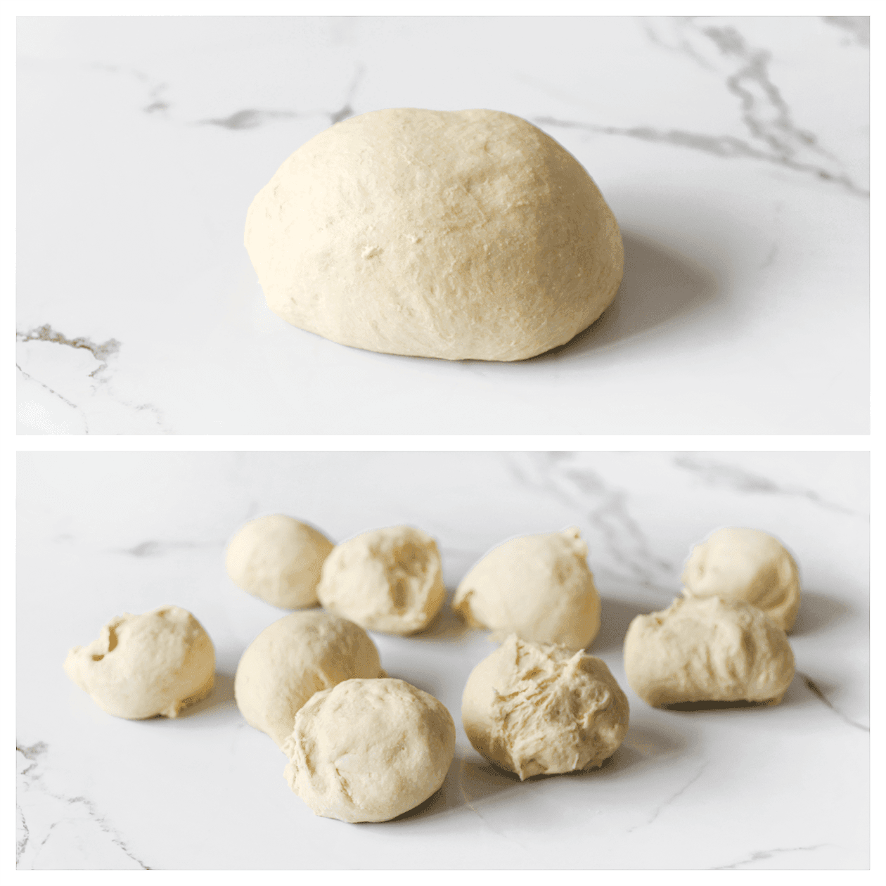 Deeg verdelen in 9 stukken