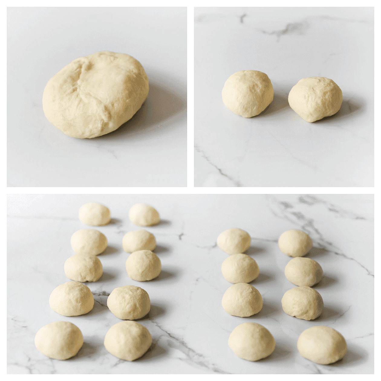 Deeg verdelen in twee stukken