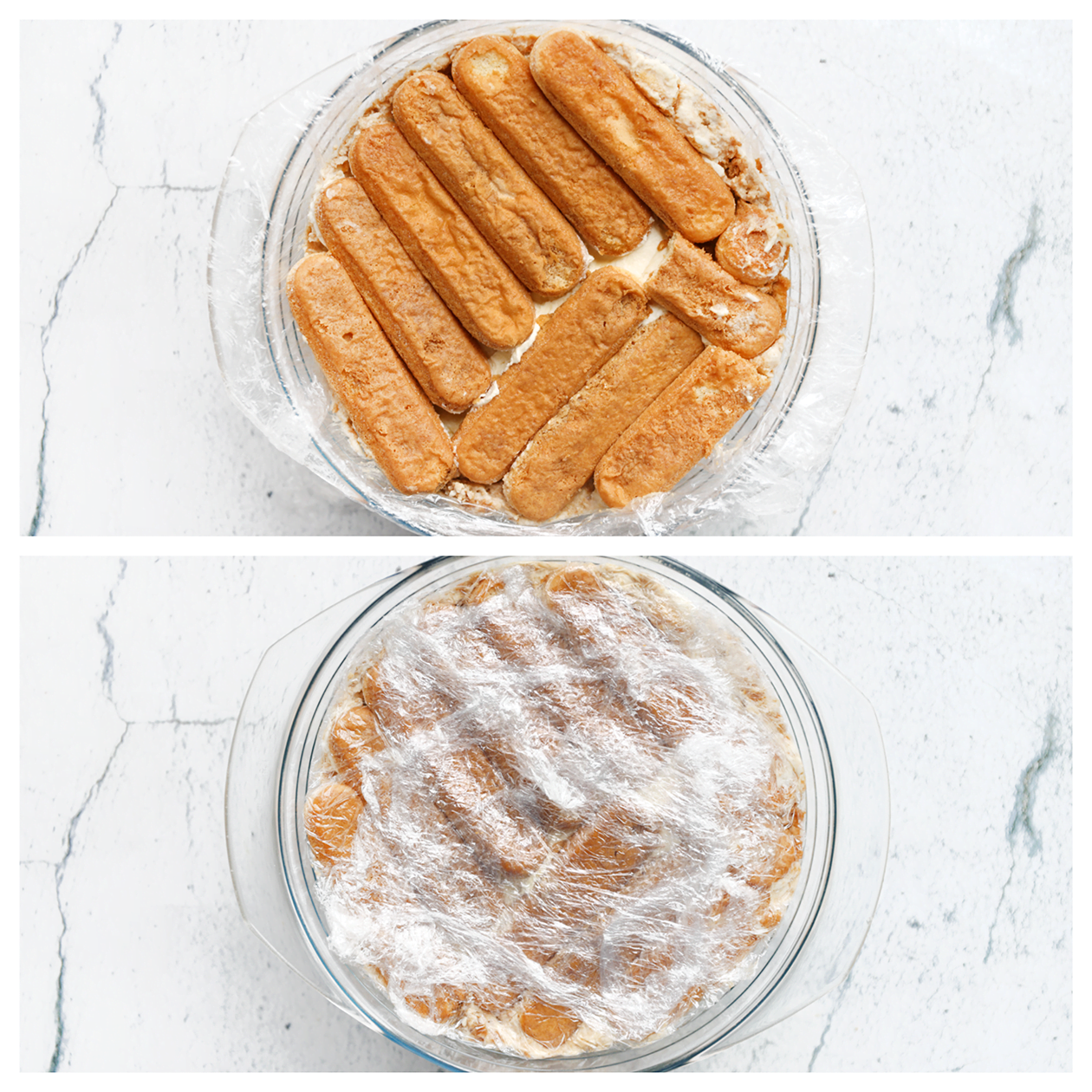 Lange vingers verdelen over de room en bedekken met huishoudfolie