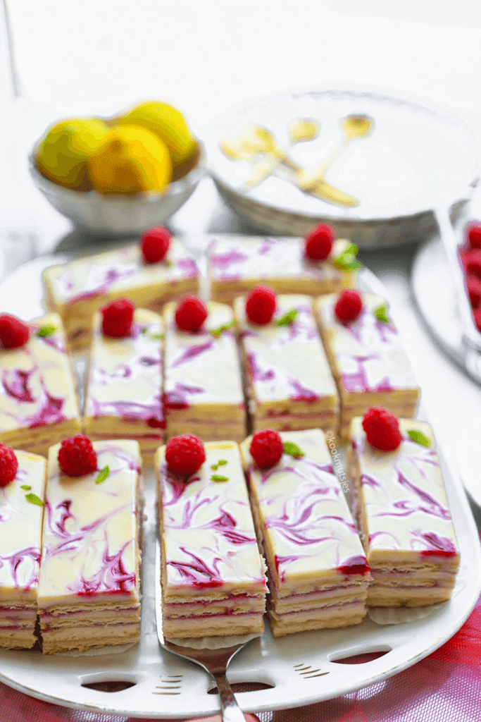 Raspberry cheesecake (no bake) eindresultaat Kookmutsjes