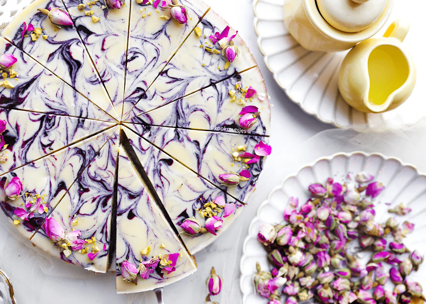 Bosbessencake met Witte Chocolade Ganache