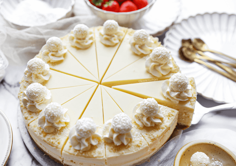 Kokos Cheesecake met Witte Chocolade