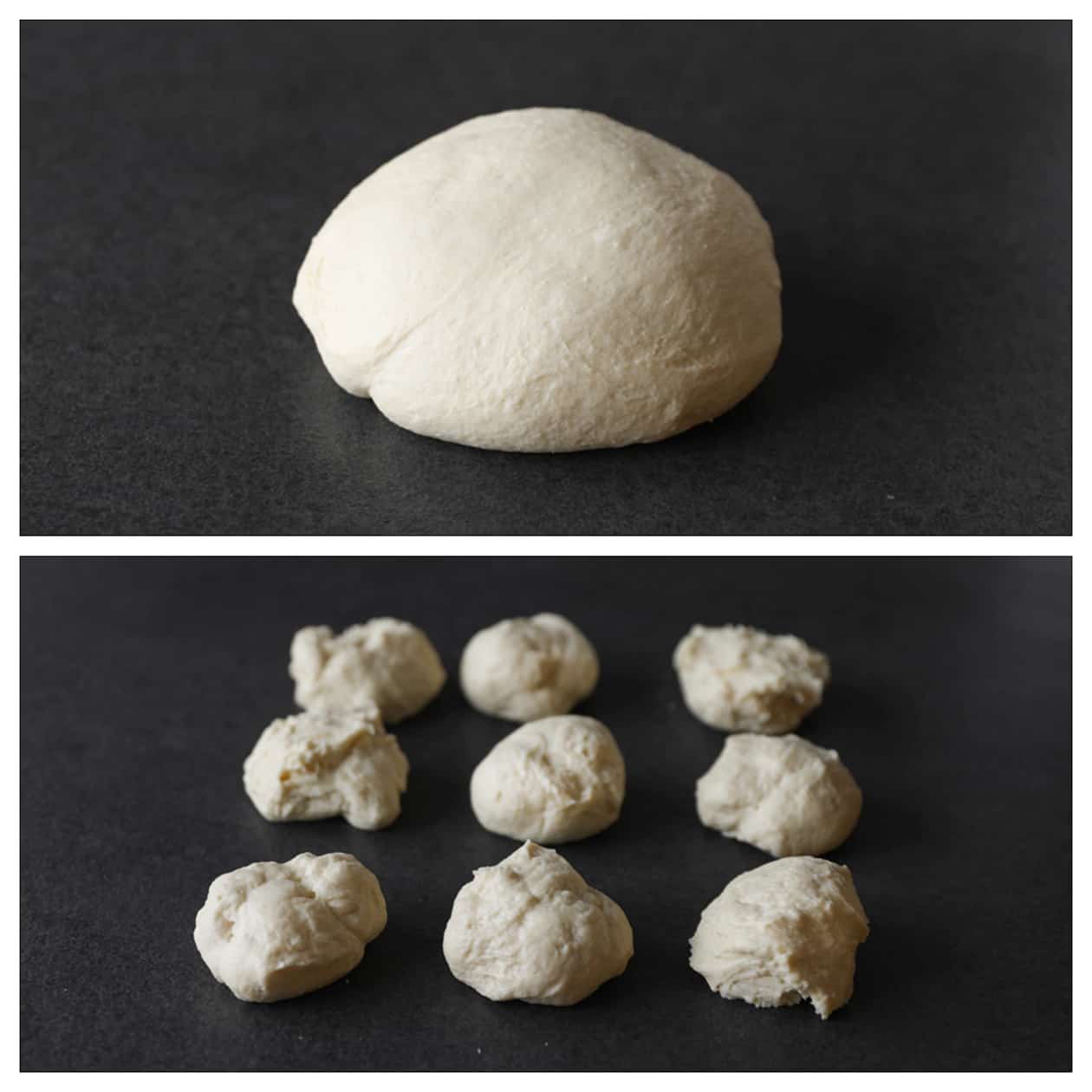 Deeg verdelen door 9 porties