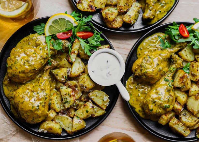 Chicken In Mustard Sauce With Potatoes