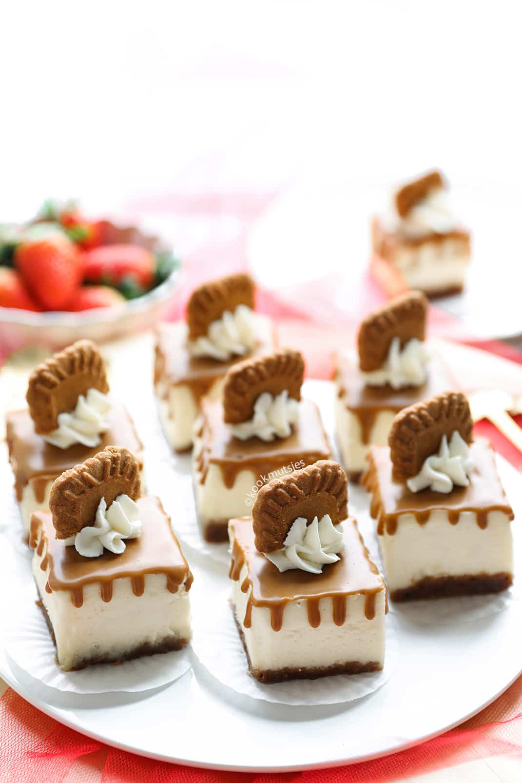 Vierkante cheesecakes eindresultaat Kookmutsjes