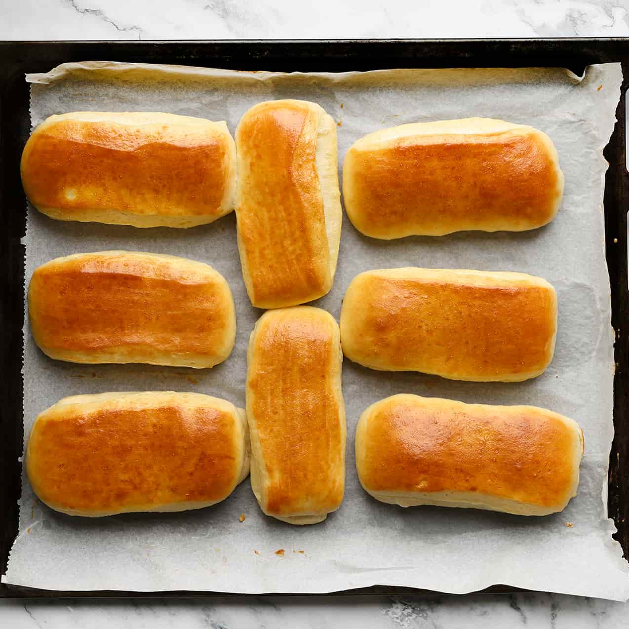 Brioche broodjes bakken in de oven