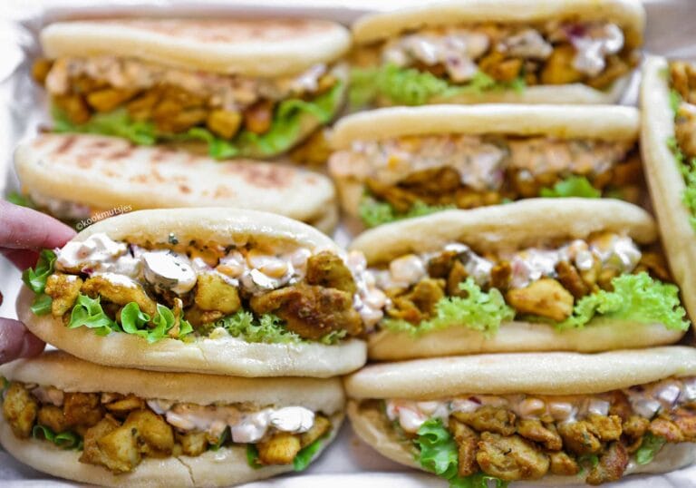 Pan Bread Filled With Chicken And Salad