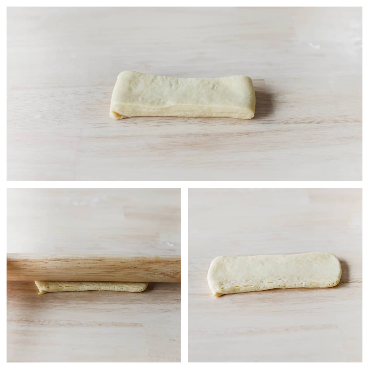 Deeg ietsjes plat uitrollen