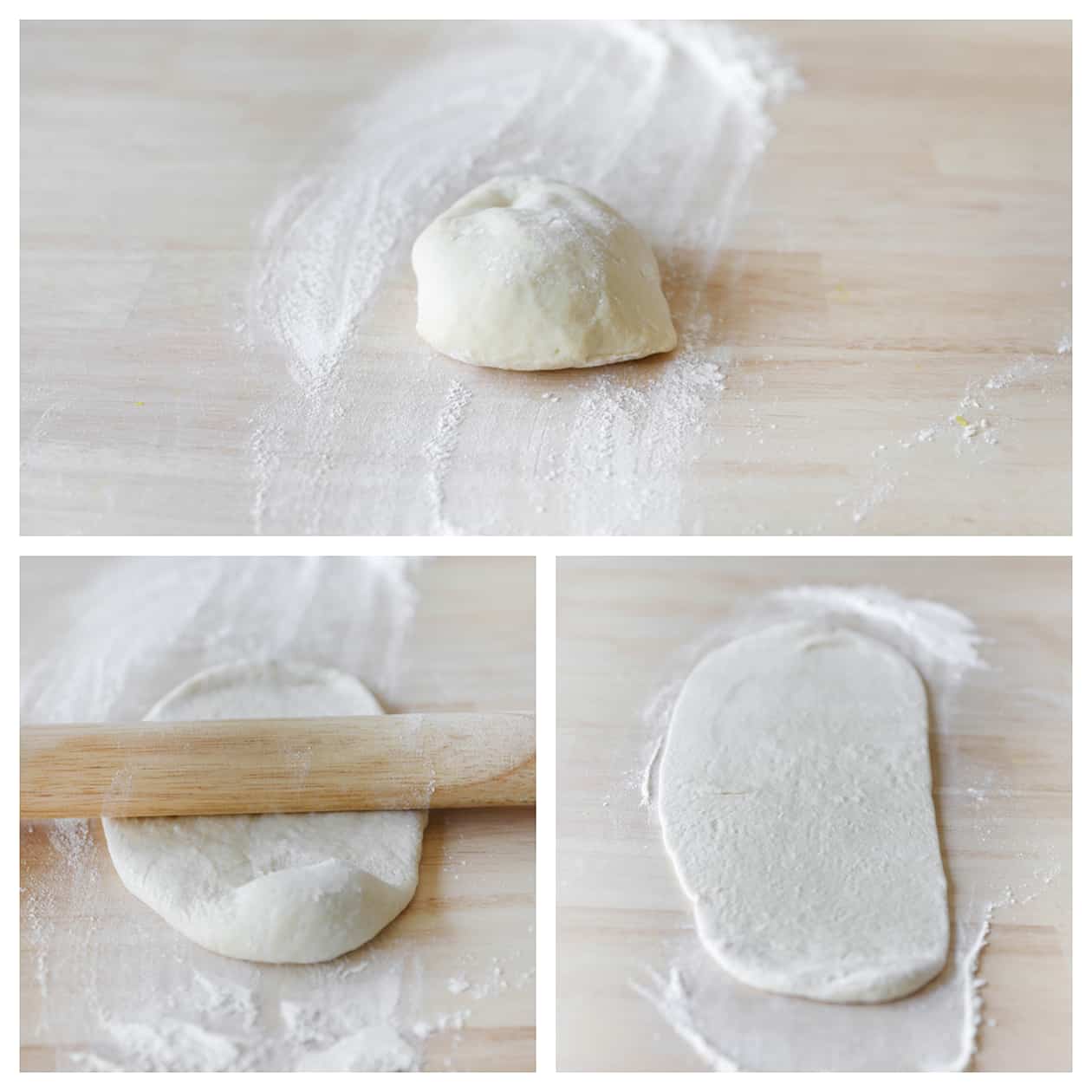 Deeg uitrollen tot een lange lap deeg