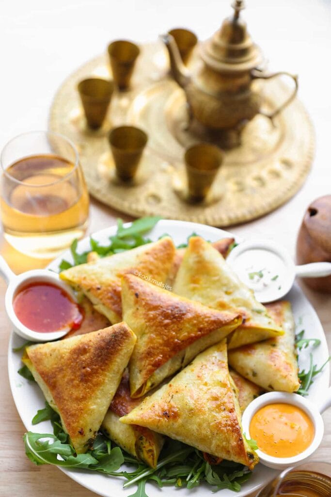 Kip driehoekjes eindresultaat Kookmutsjes copyright