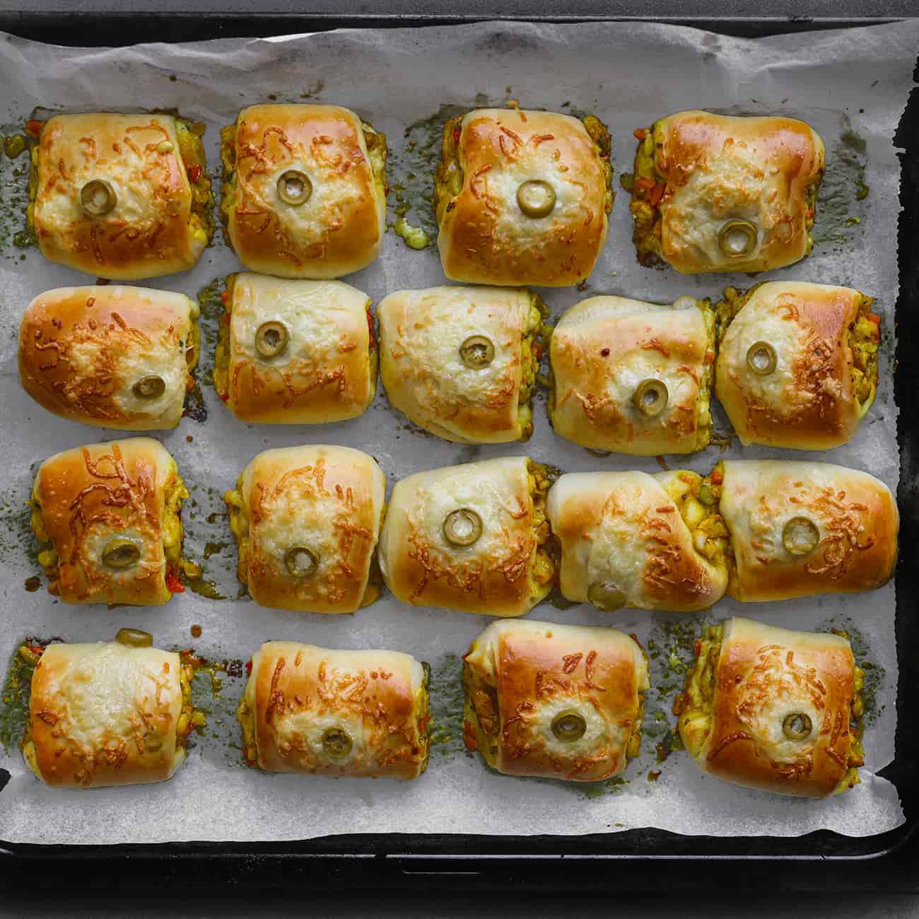 Kipbroodjes bakken in de oven