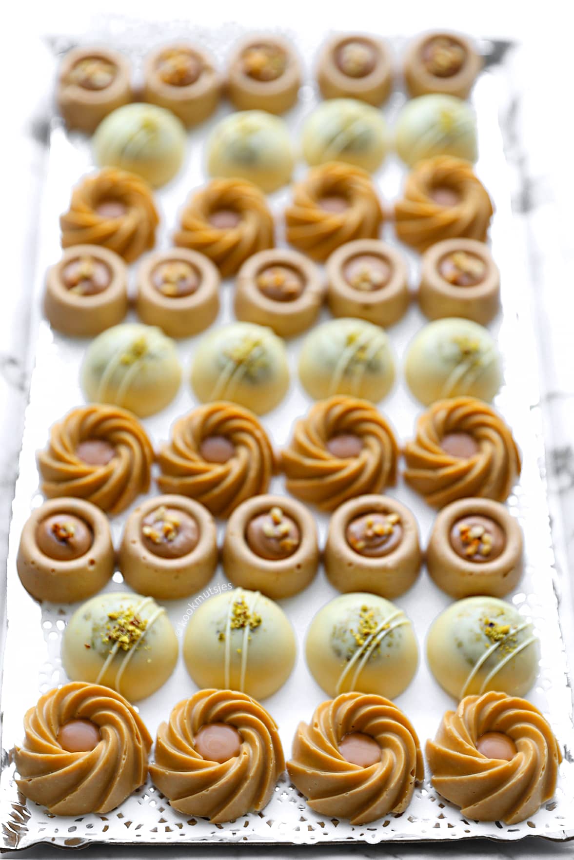 Drie bonbons eindresultaat Kookmutsjes