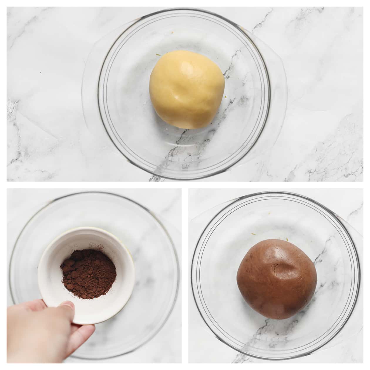 Koekjesdeeg mengen met cacao