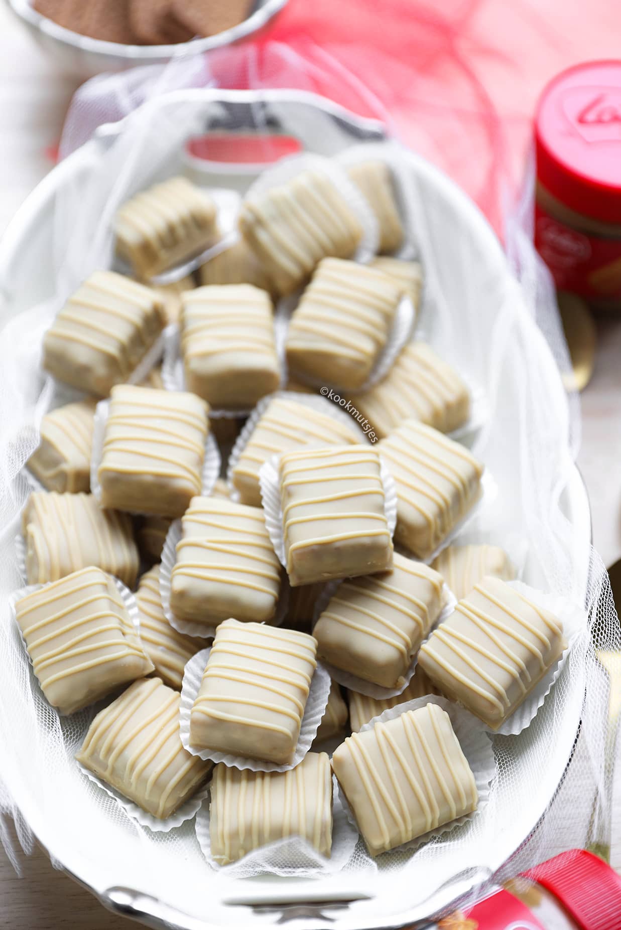 Speculoosbonbons met witte chocolade eindresultaat Kookmutsjes