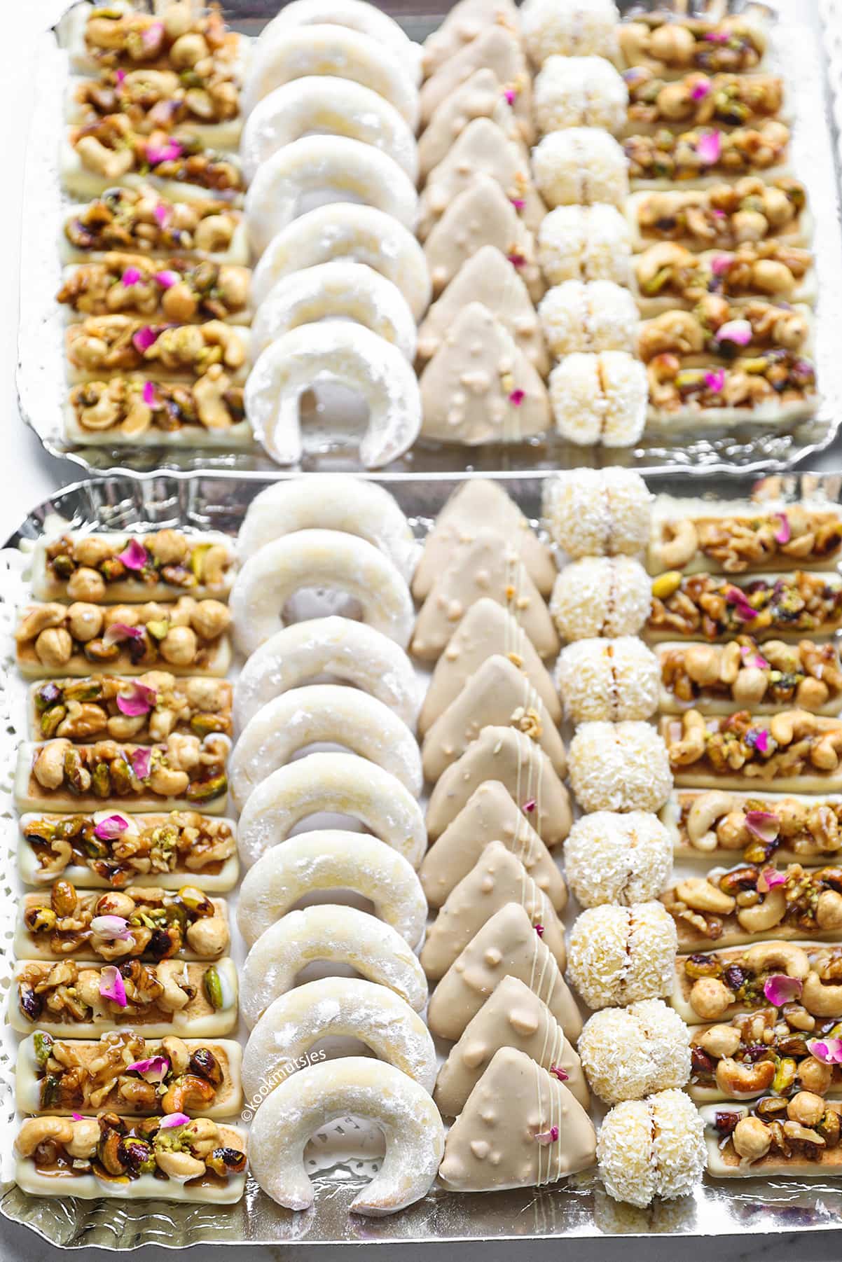 Vier koekjes uit een deeg eindresultaat Kookmutsjes