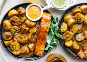 Aardappelkrieltjes met zalm Kookmutsjes