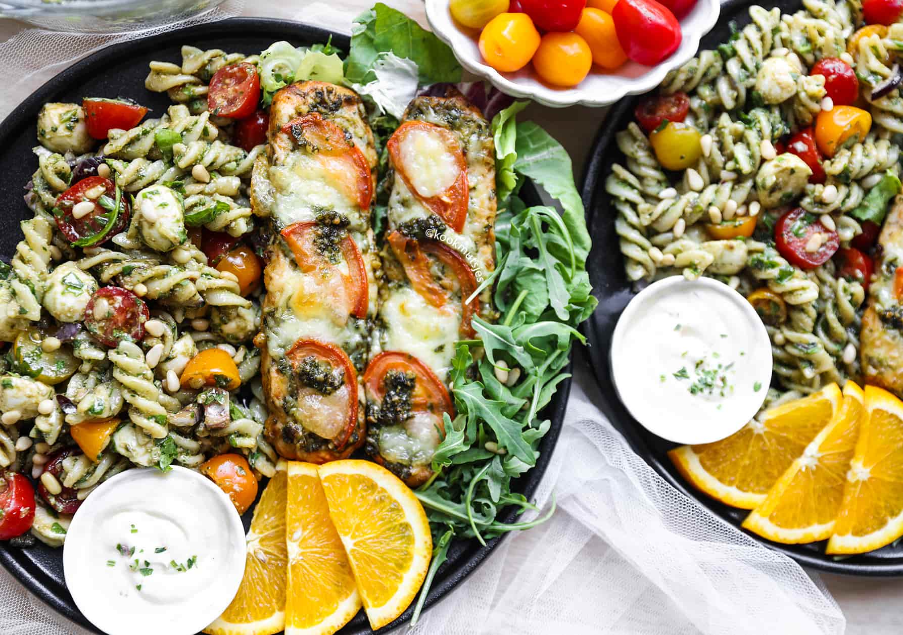 Kip Pesto met Pestosalade Kookmutsjes