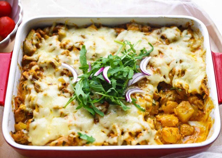 Aardappelblokjes met Kip uit de Oven