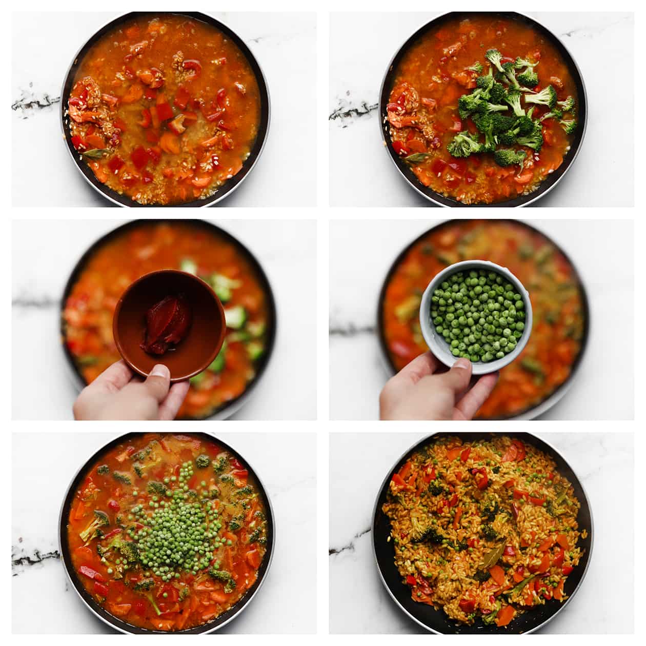 Rijst gaar koken met groenten