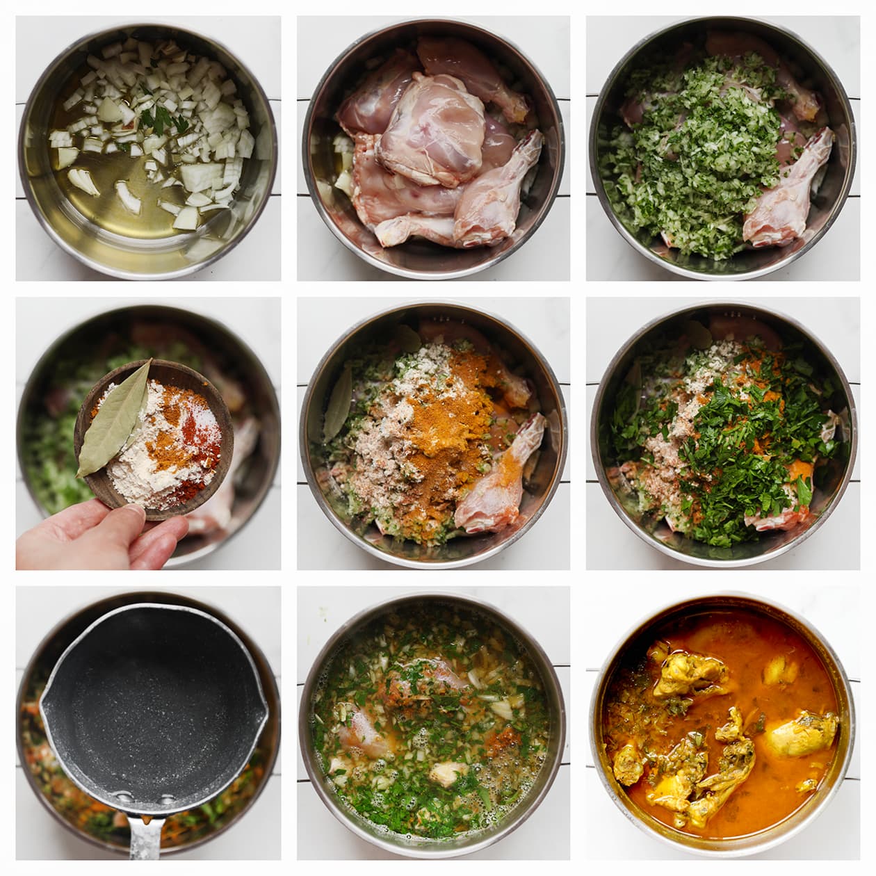 Kip gaar koken met verse groenten en kruiden