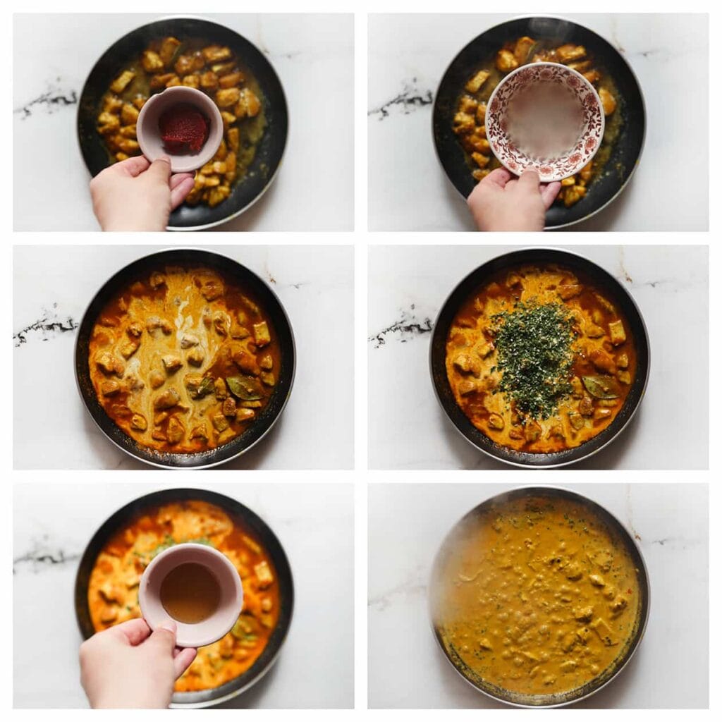 Voeg de tomatenpuree, een scheut pastawater, de ongeklopte slagroom, gedroogde peterselie, honing en zout naar smaak toe. Meng goed en laat het geheel 5-7 minuten op hoog vuur koken, of totdat de saus goed is ingedikt. Blijf hierbij staan, want dit proces gaat snel.