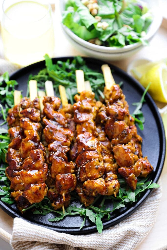 Gekruide Kippendijspiesjes eindresultaat Kookmutsjes