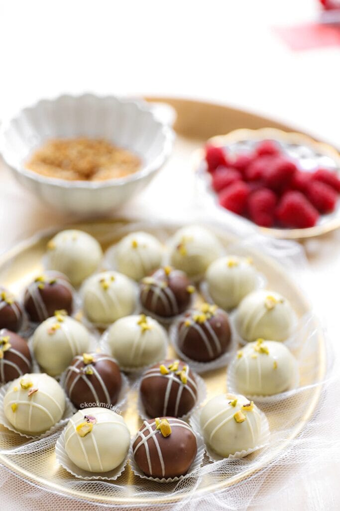 Pistache bonbons eindresultaat Kookmutsjes