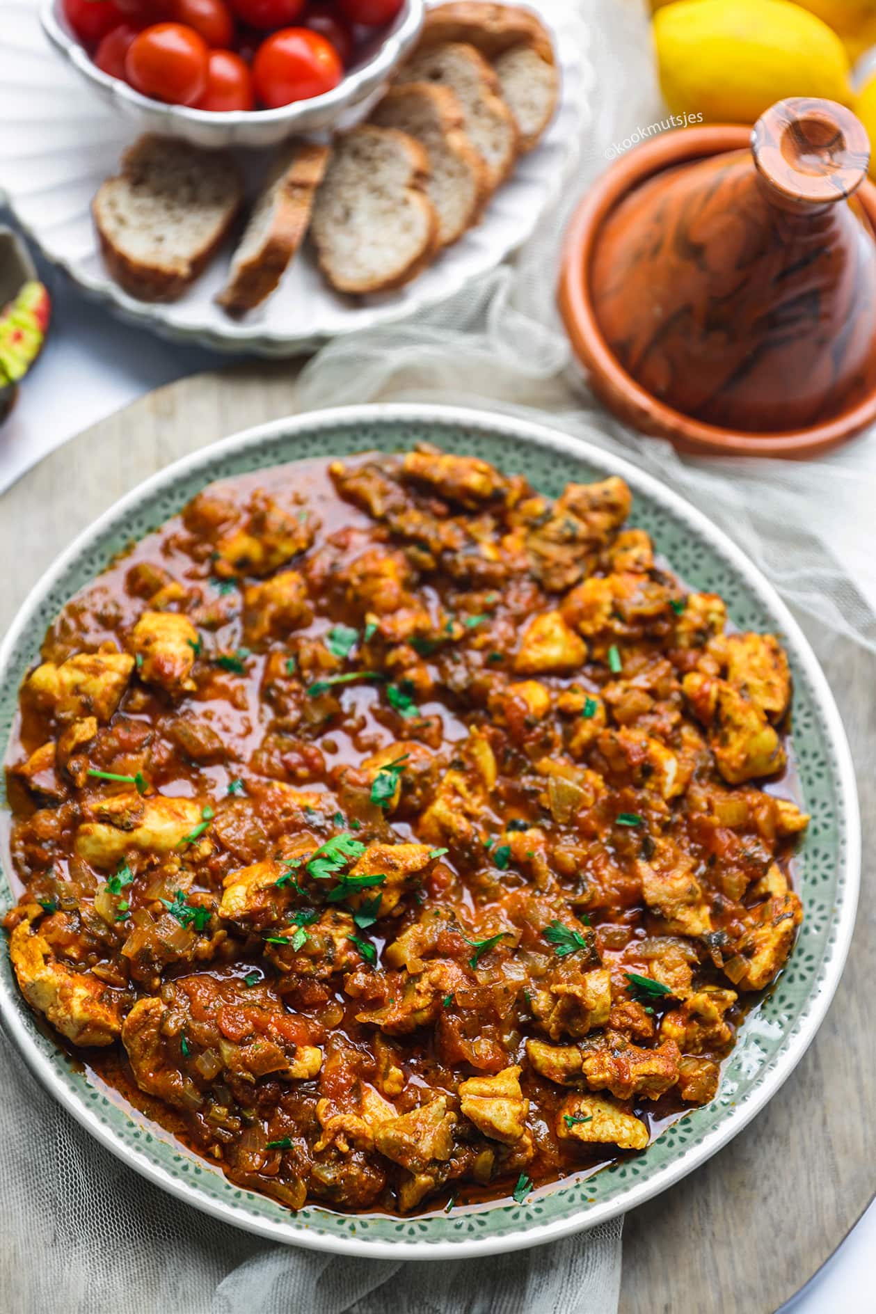 Kip in charmillasaus eindresultaat Kookmutsjes