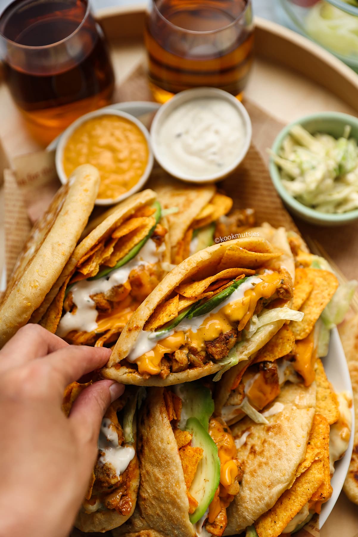 Nacho Kipbroodjes eindresultaat Kookmutsjes