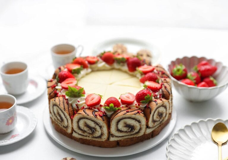 Swiss Roll Dessert (No Bake)