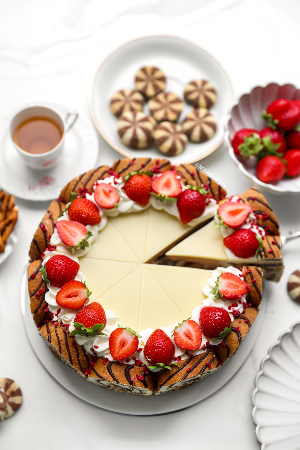 Swiss Roll Dessert (No Bake) eindresultaat Kookmutsjes