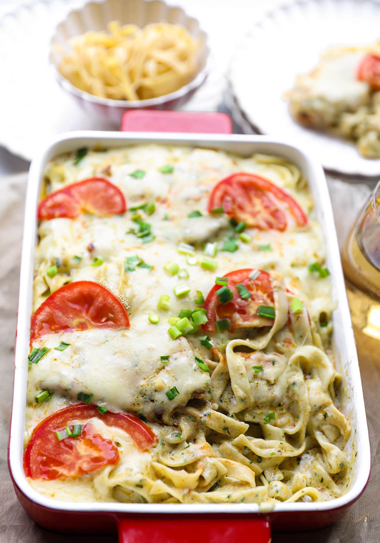 Tagliatelle met kip eindresultaat Kookmutsjes