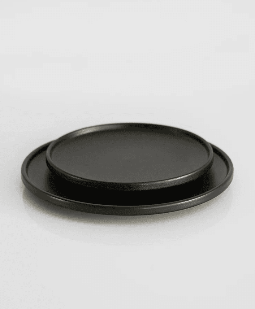 Zwarte luxe diner bord (28 cm)