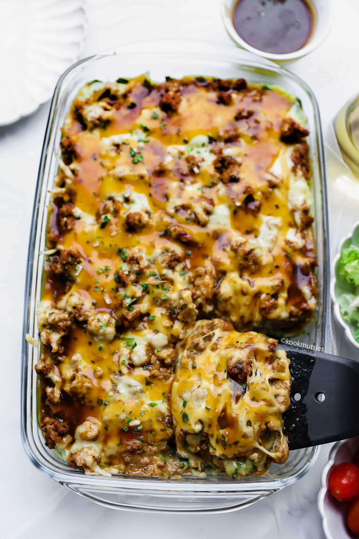 Aardappel-Spinazieschotel met Gehakt eindresultaat Kookmutsjes